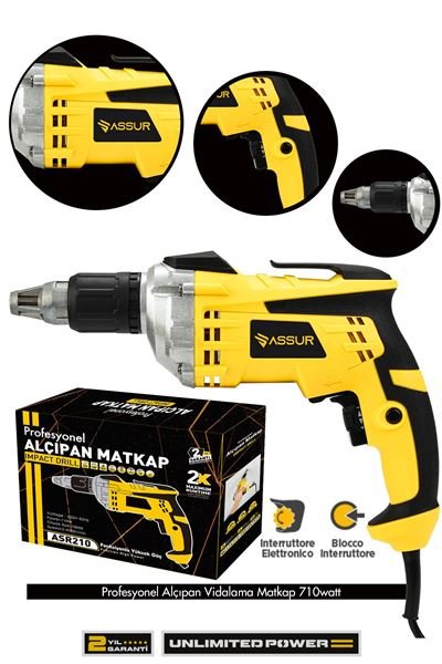 Assur Alçıpan Vidalama Sarı