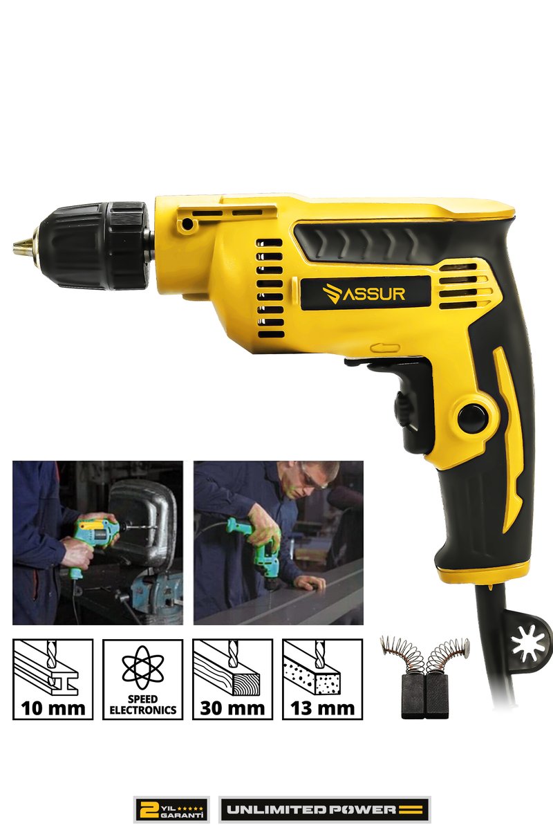 Assur 10 Mm Matkap Sarı